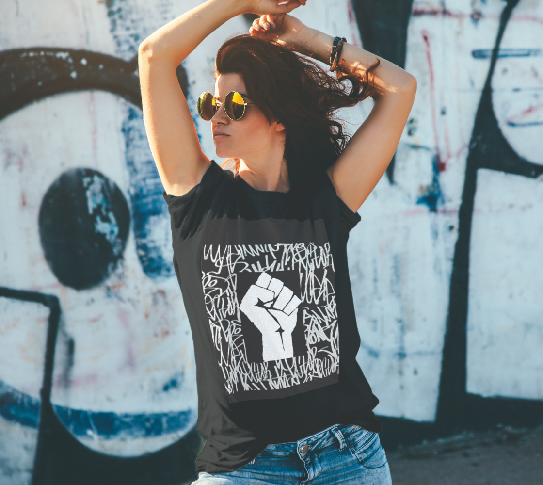 Black Lives Matter Fist Graffiti T-shirt