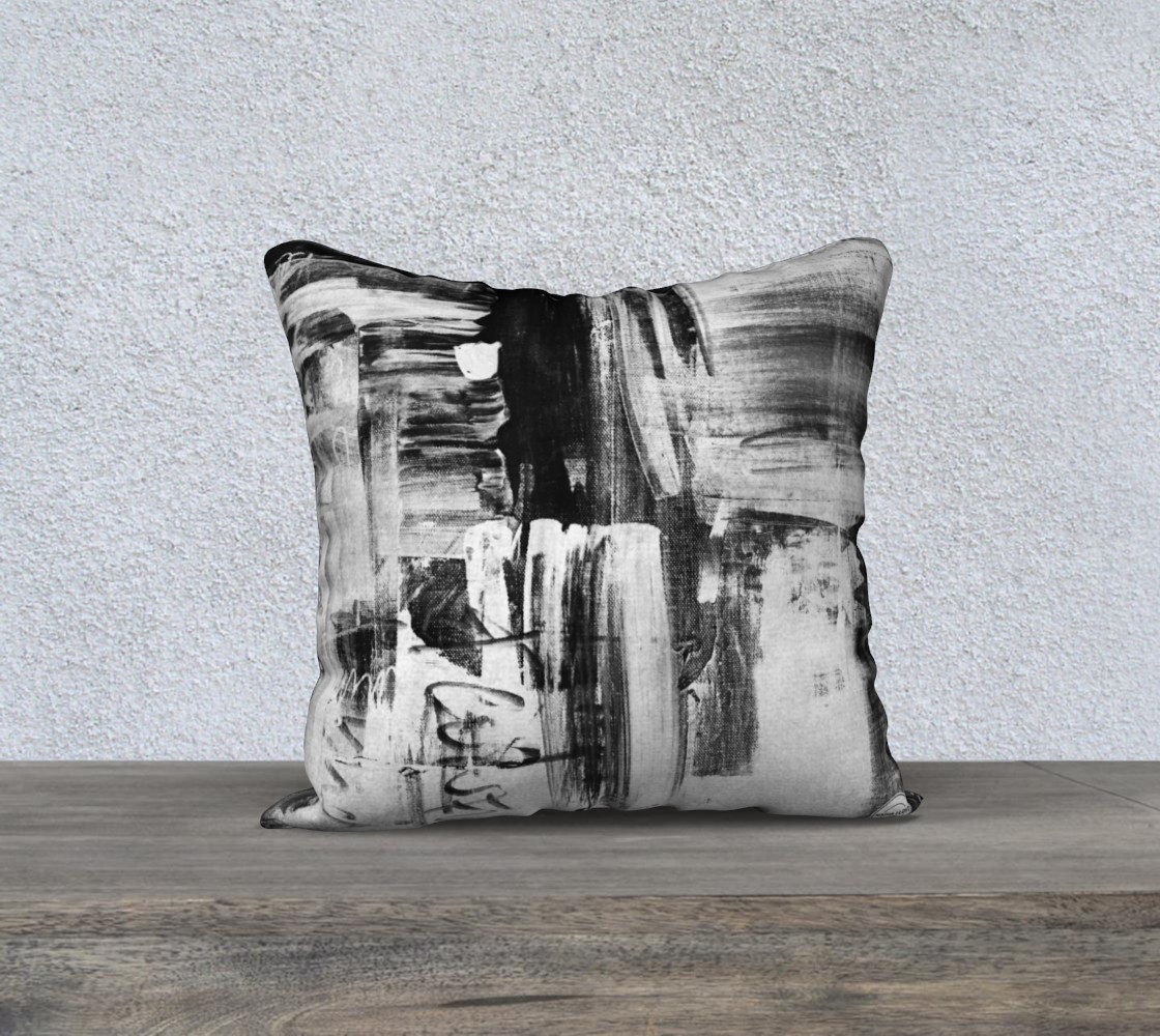 Abstract B/W Cushion Cover 18"x18"
