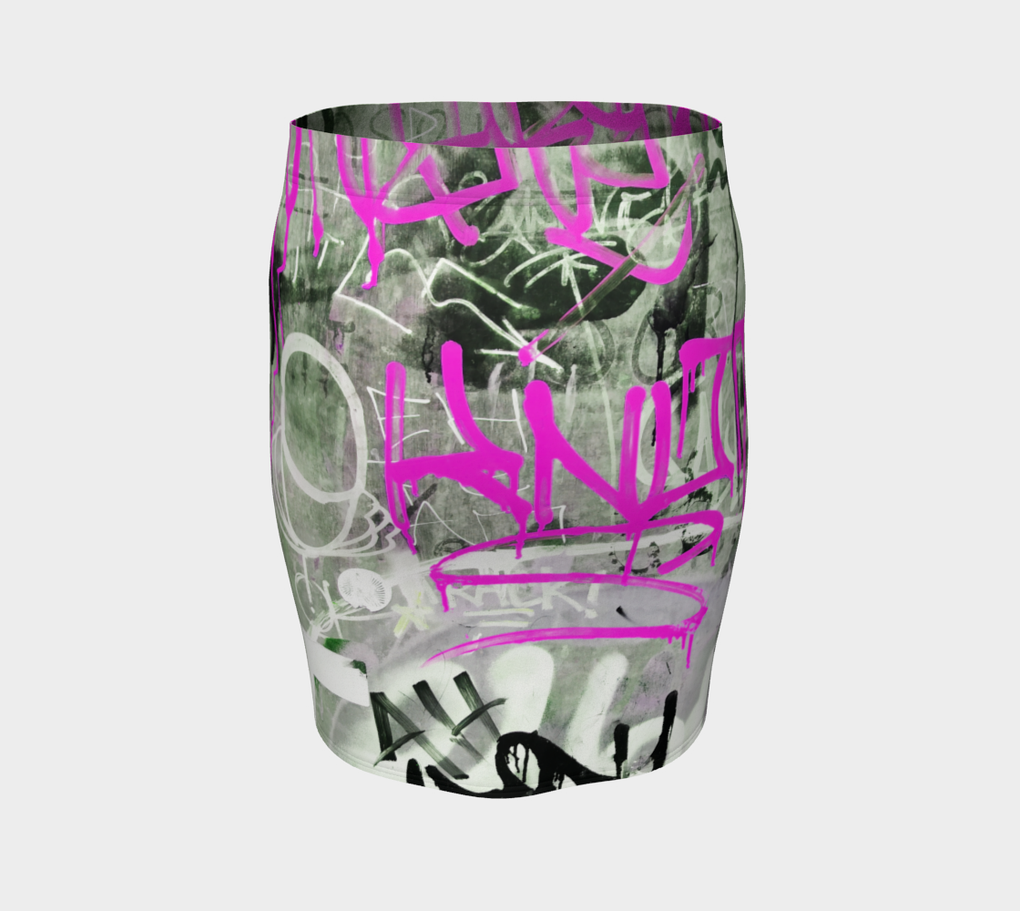 Graffiti Alley Fitted Skirt