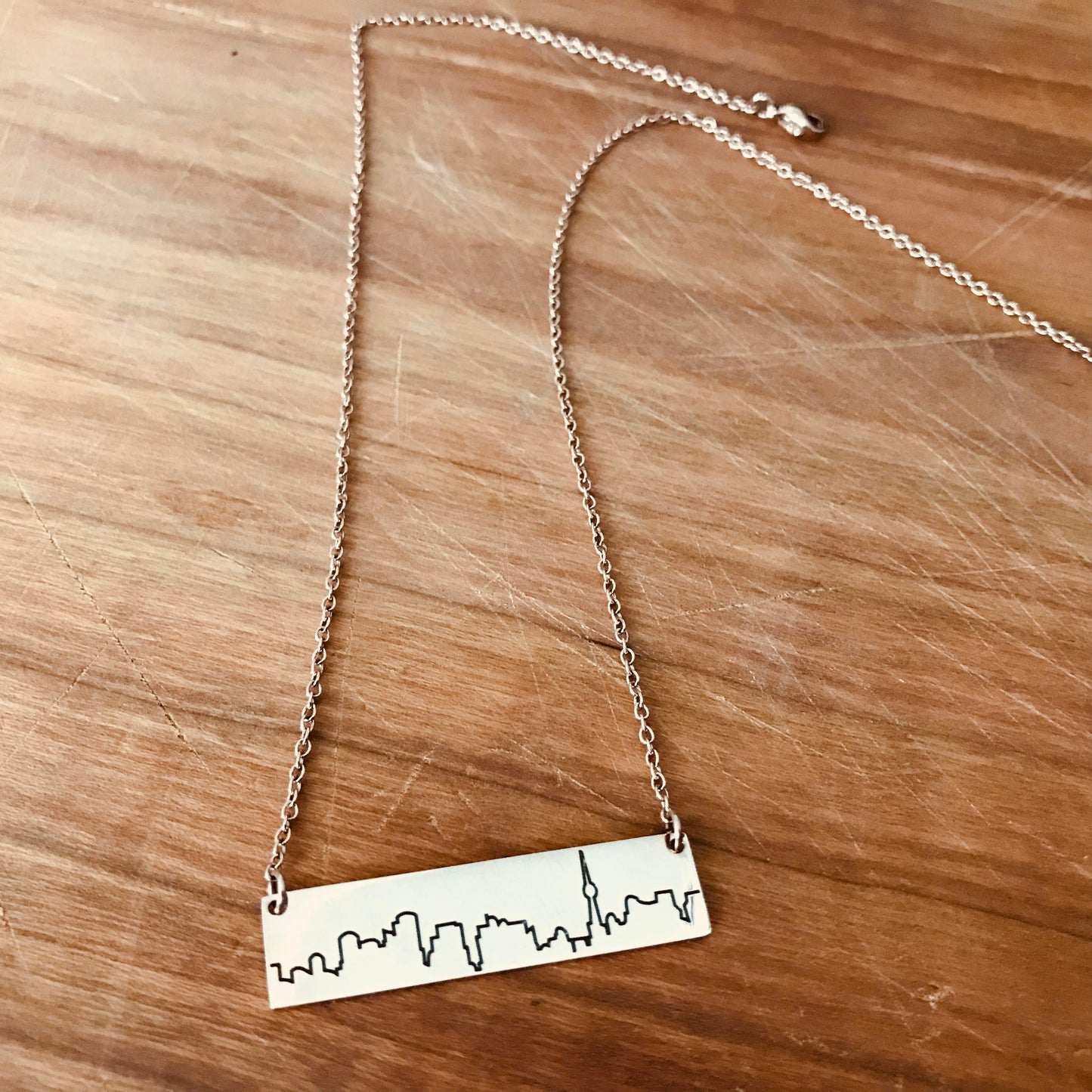 Toronto Skyline Necklace- Rose Gold