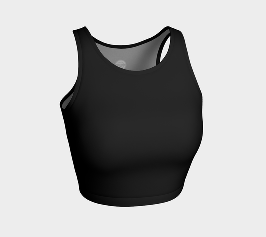 Jet Black Athletic Crop Top