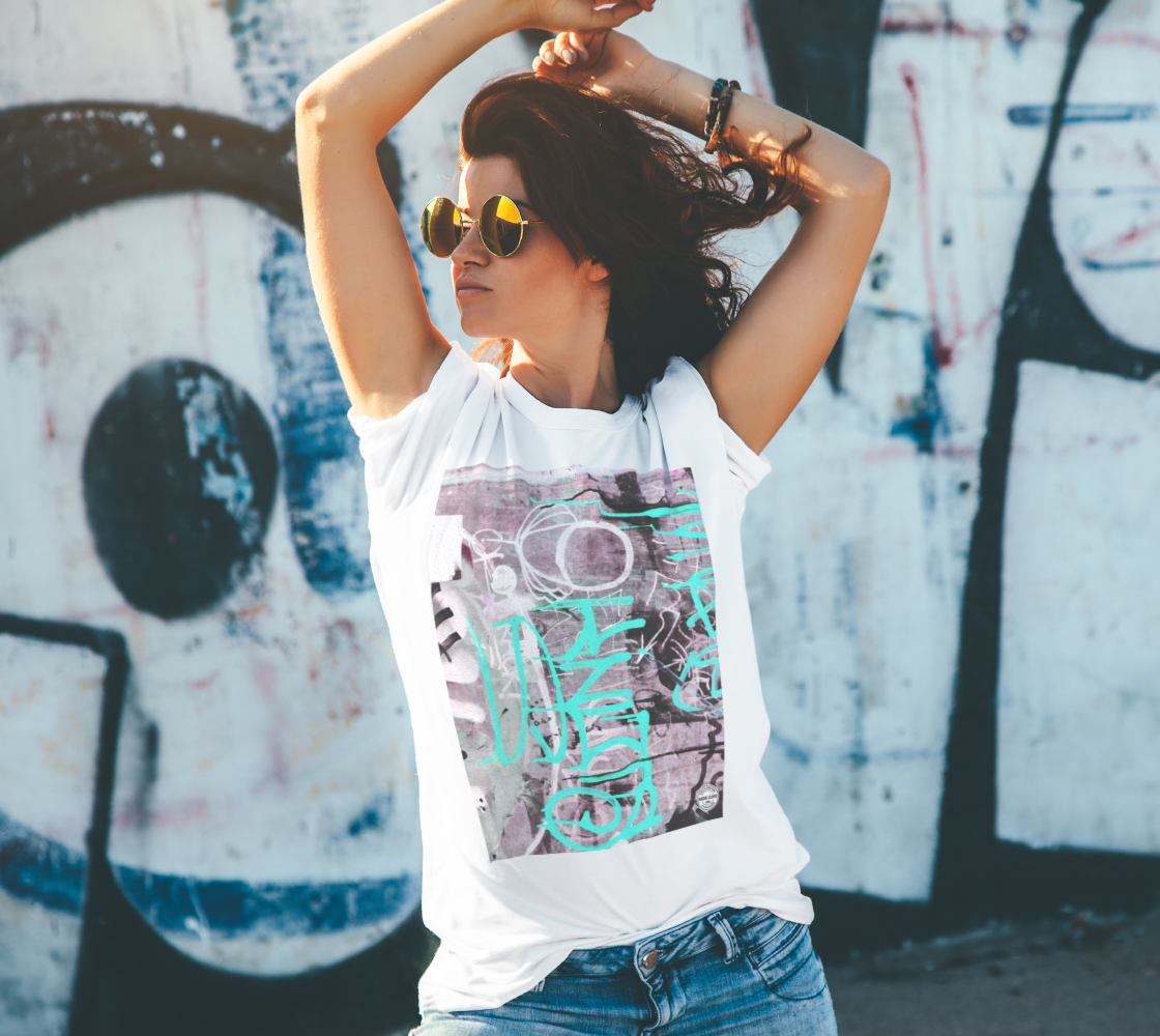 Graffiti Alley Unisex T-Shirt Teal