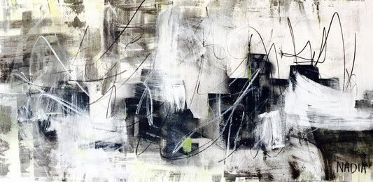 BLISSFUL FRUSTRATIONS (24" x 48" x 2") SOLD