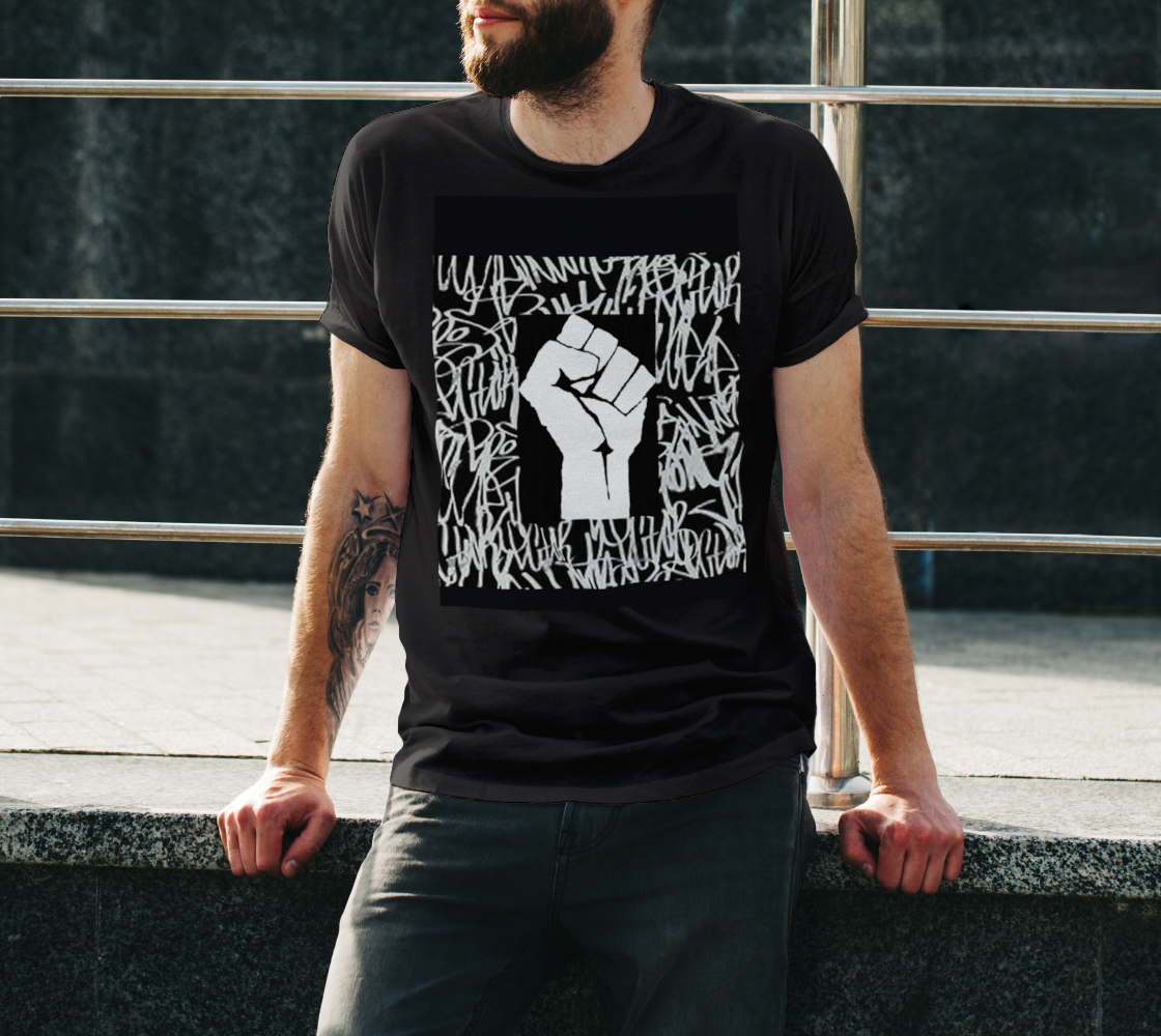 Black Lives Matter Fist Graffiti T-shirt