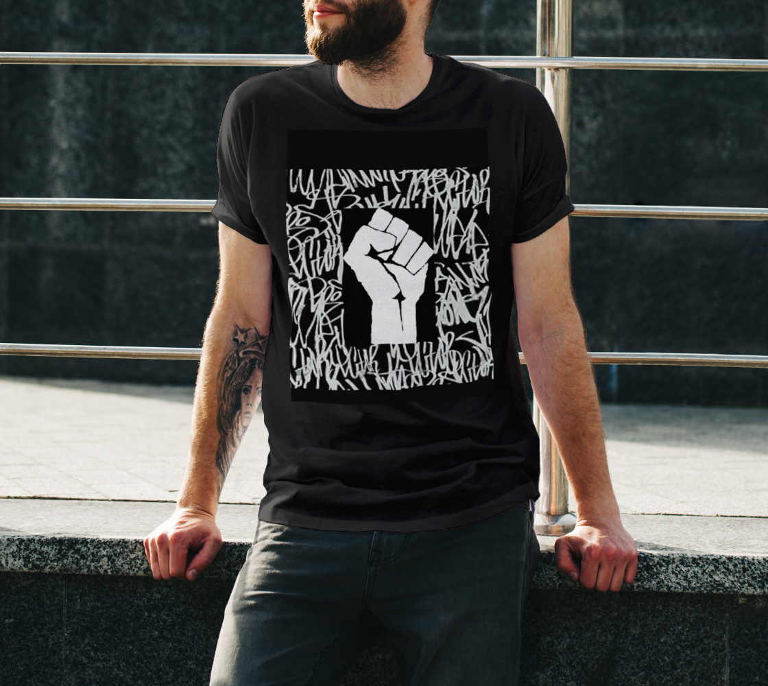 Black  Lives Matter Fist Graffiti T-shirt
