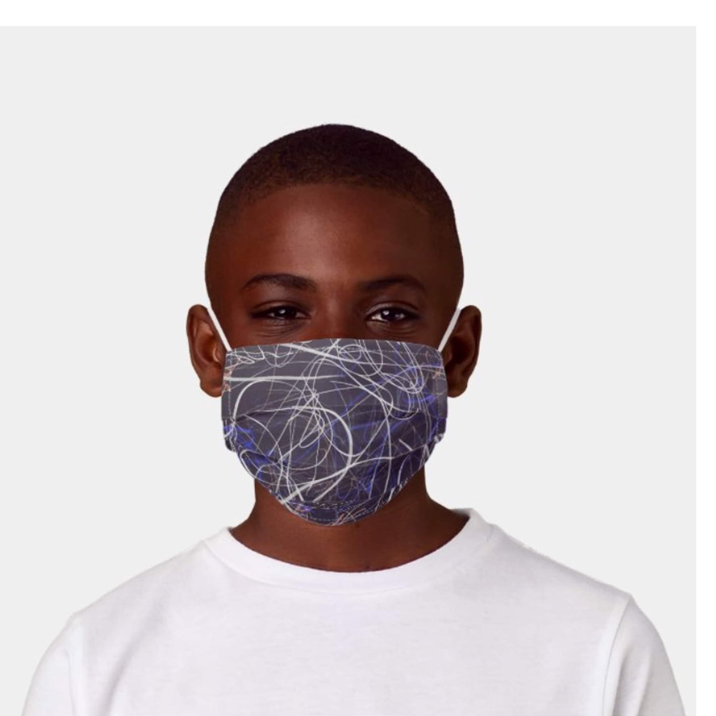 Graffiti Face Mask Blue