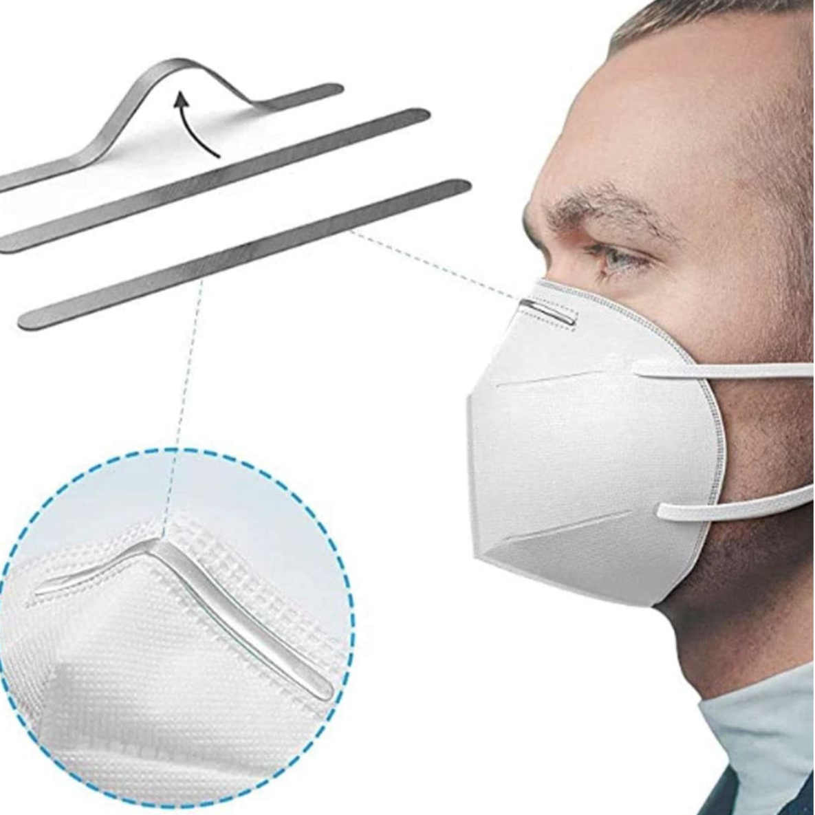 Adhesive Adjustable Nose Wire for Face Masks 20-Pack