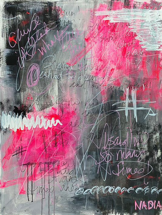 “SO MANY ZOOM CALLS”  (24" x 36" x 2")
