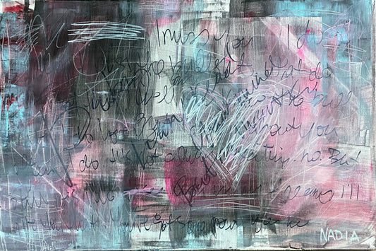 “LOVE LETTER”  (24" x 36" x 1")