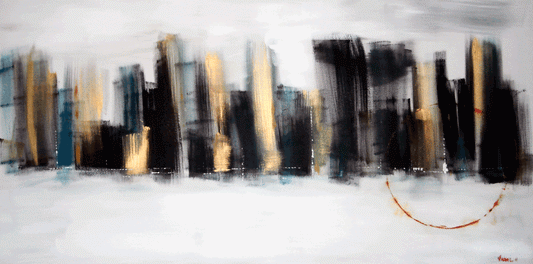 "Manhattan At A Glance" (24" x 48" x 2") - SOLD