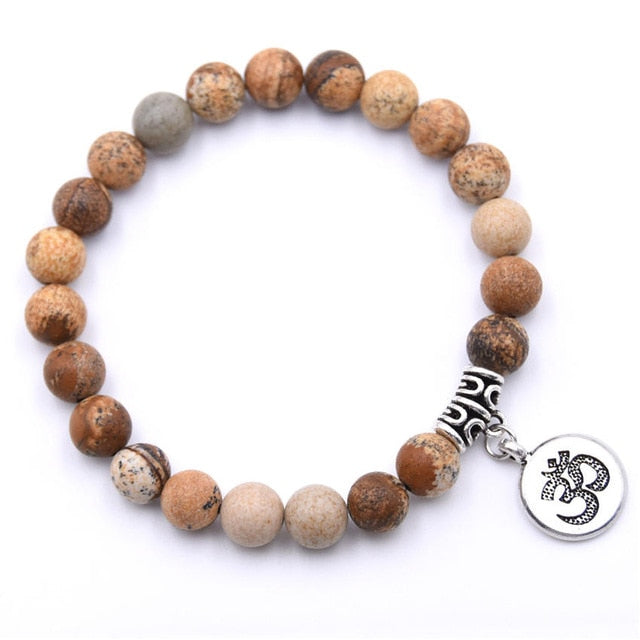 Natural Stone Chakra Mala Bracelet
