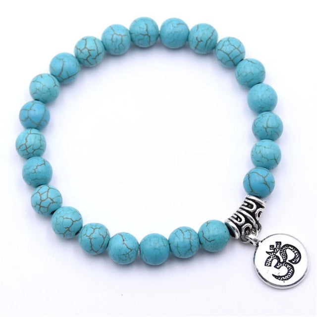 Natural Stone Chakra Mala Bracelet