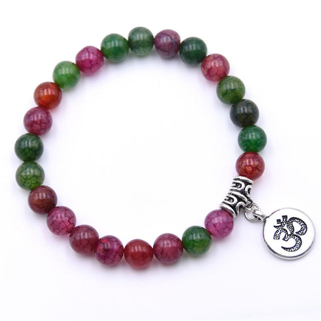 Natural Stone Chakra Mala Bracelet