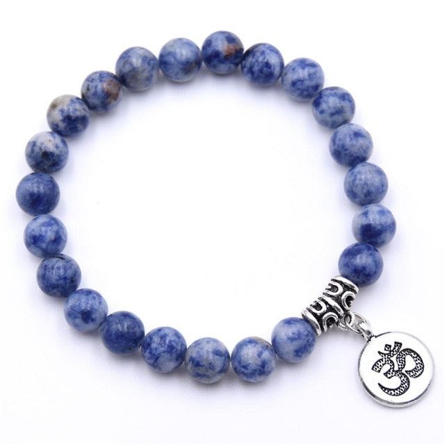Natural Stone Chakra Mala Bracelet