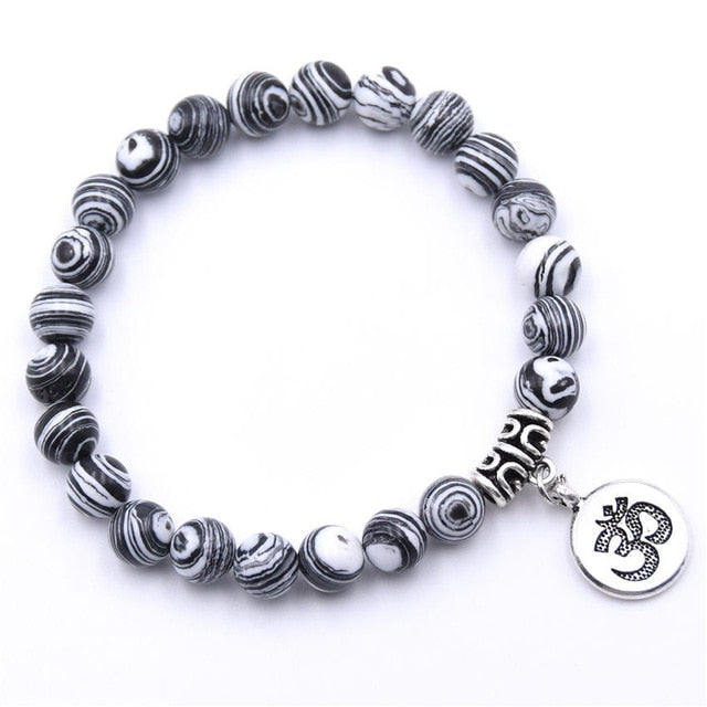 Natural Stone Chakra Mala Bracelet
