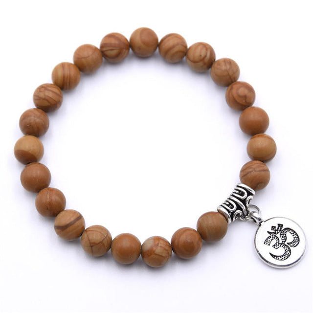 Natural Stone Chakra Mala Bracelet