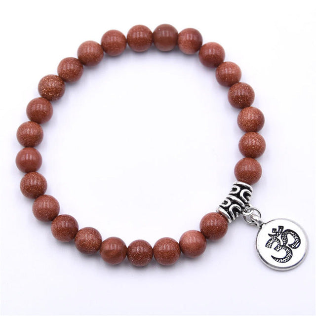 Natural Stone Chakra Mala Bracelet