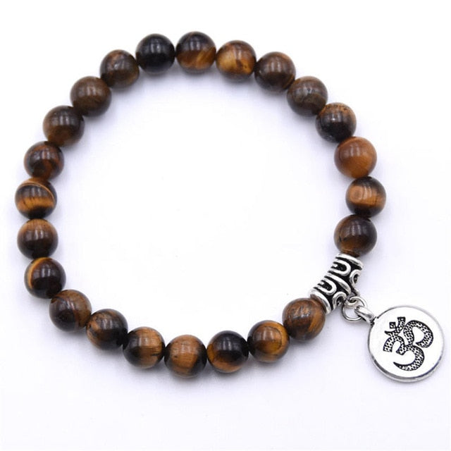Natural Stone Chakra Mala Bracelet