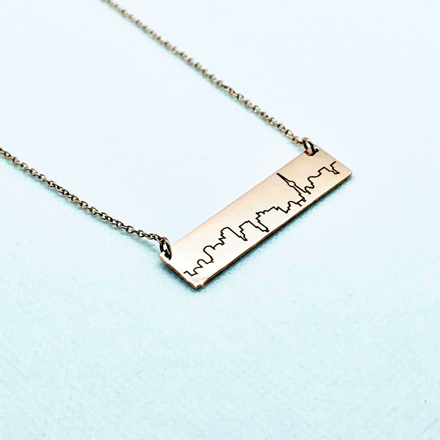 Toronto Skyline Necklace- Rose Gold
