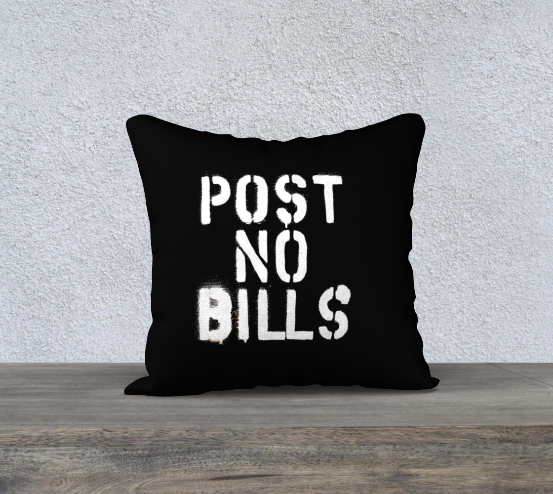 Post No Bills Pillow Cushion Cover 18"x18"