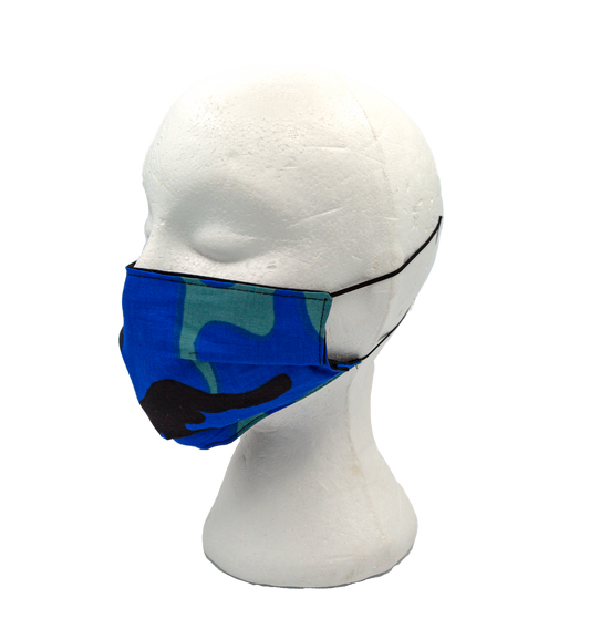Camo Blue  Face Mask