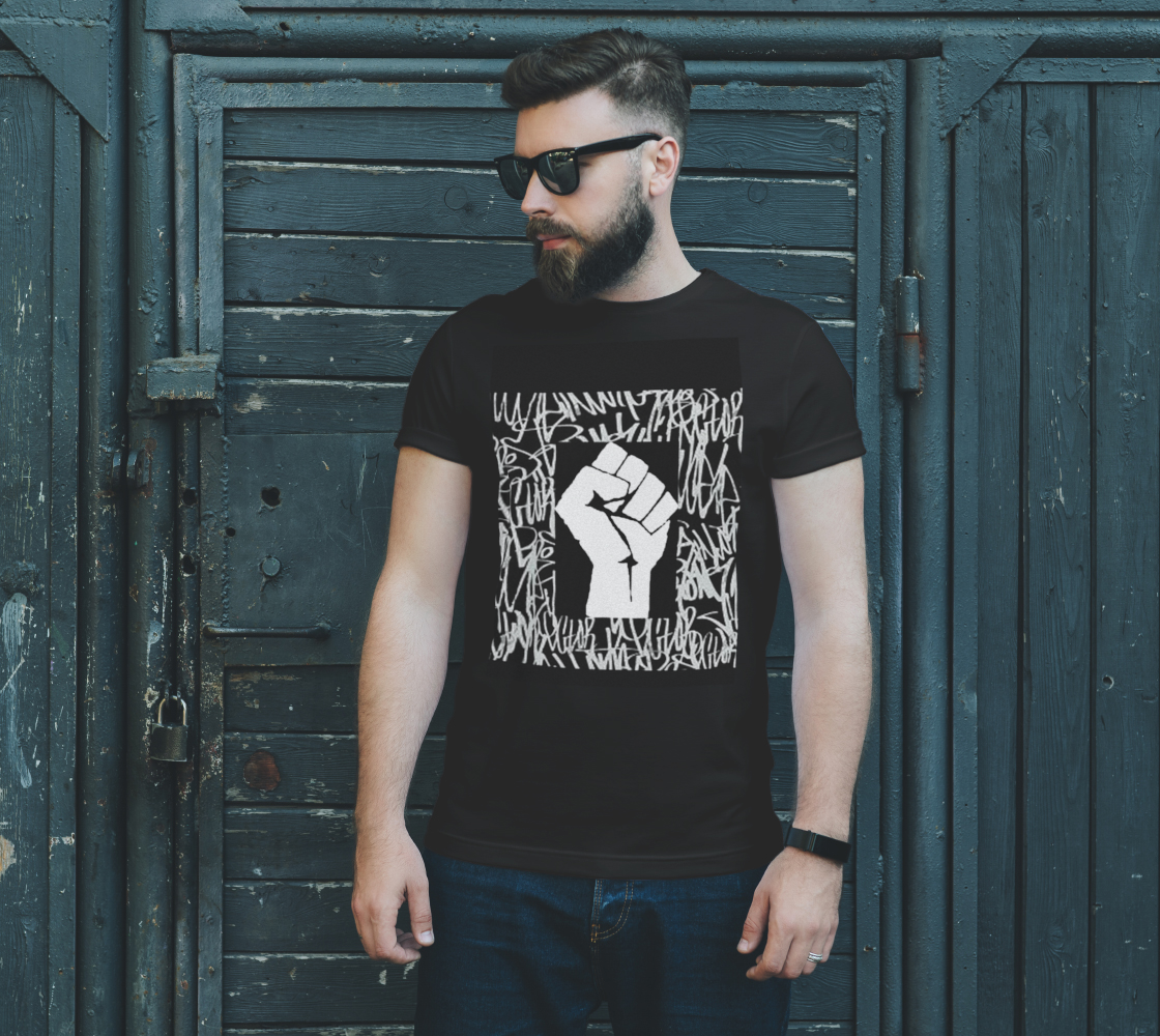 Black  Lives Matter Fist Graffiti T-shirt