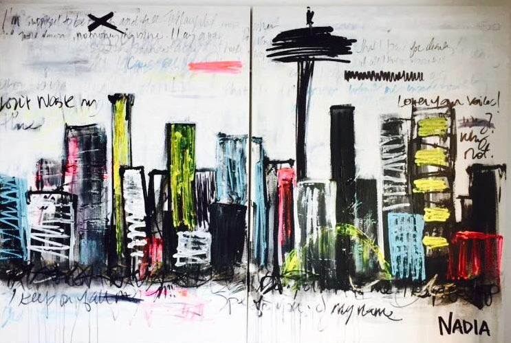 URBAN JUNGLE (4' x 6' x 2") (2 canvasses) SOLD